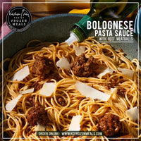Bolognese Pasta Sauce with  Beef Meatballs