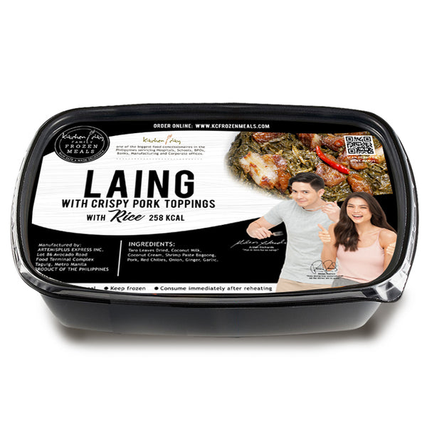 Laing with Pork Strips Toppings Rice Meal